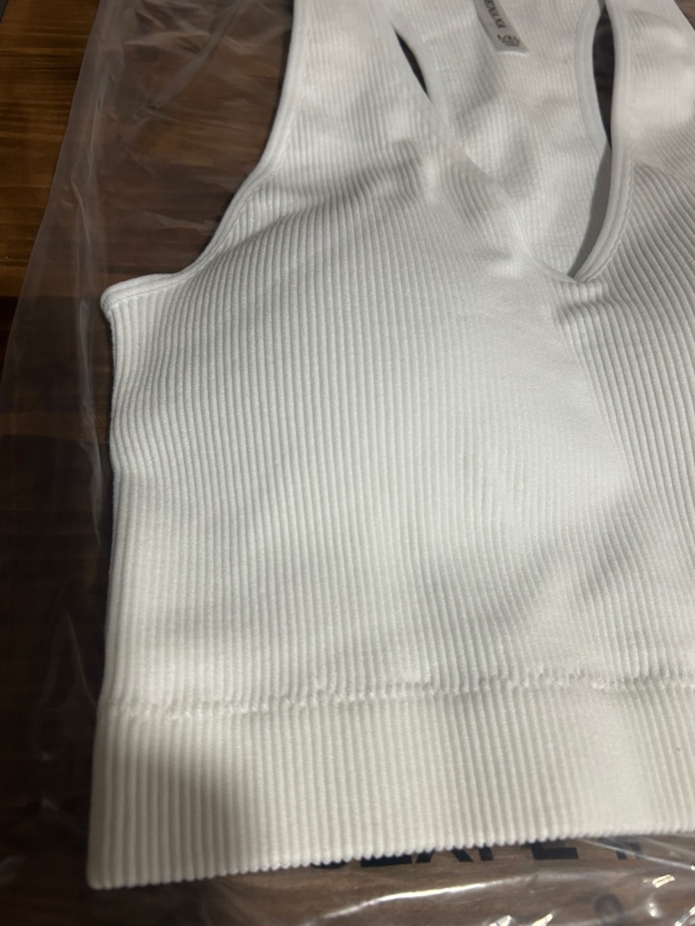 Zenana Ribbed V-Neck Brami or cropped tank top. Racerback NEW size L/XL - Picture 3 of 6
